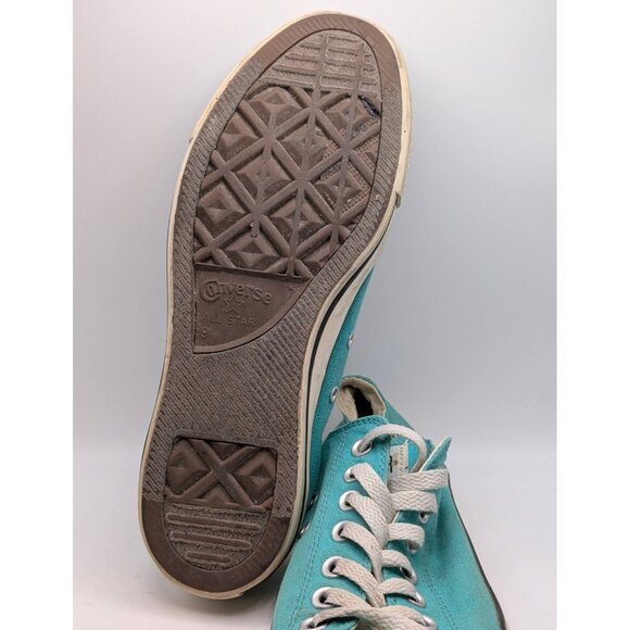 Converse CTAS UNISEX Low Top Teal Canvas Sneakers Shoes Size WOMENS 11 / MENS 9 - Picture 6 of 7
